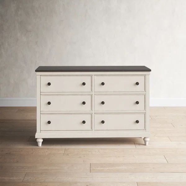 Labelle 54'' Wide 6 - Drawer Solid Wood Double Dresser | Wayfair North America