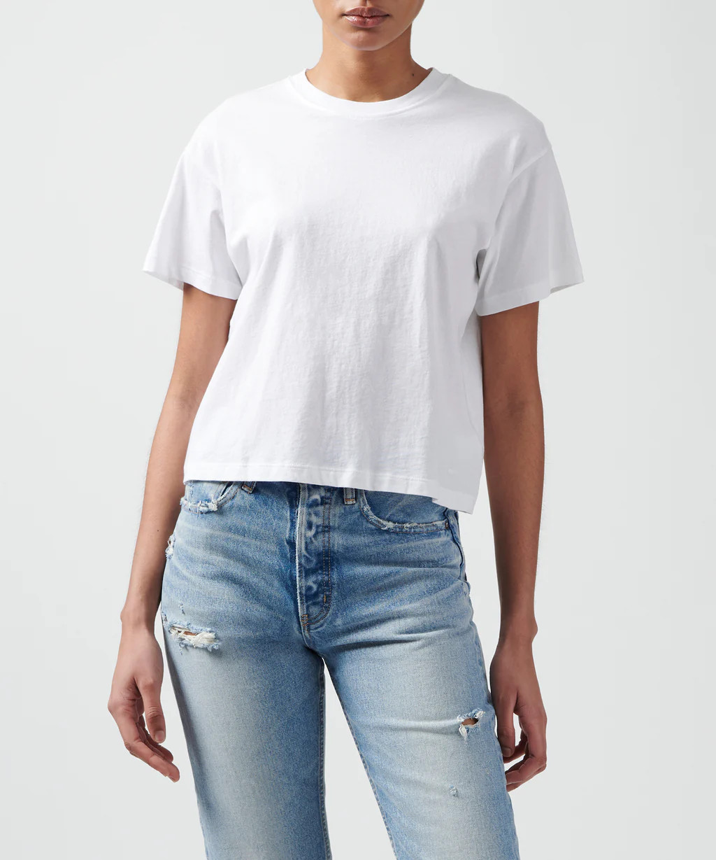 Classic Jersey Short Sleeve Boy Tee - White | ATM Collection