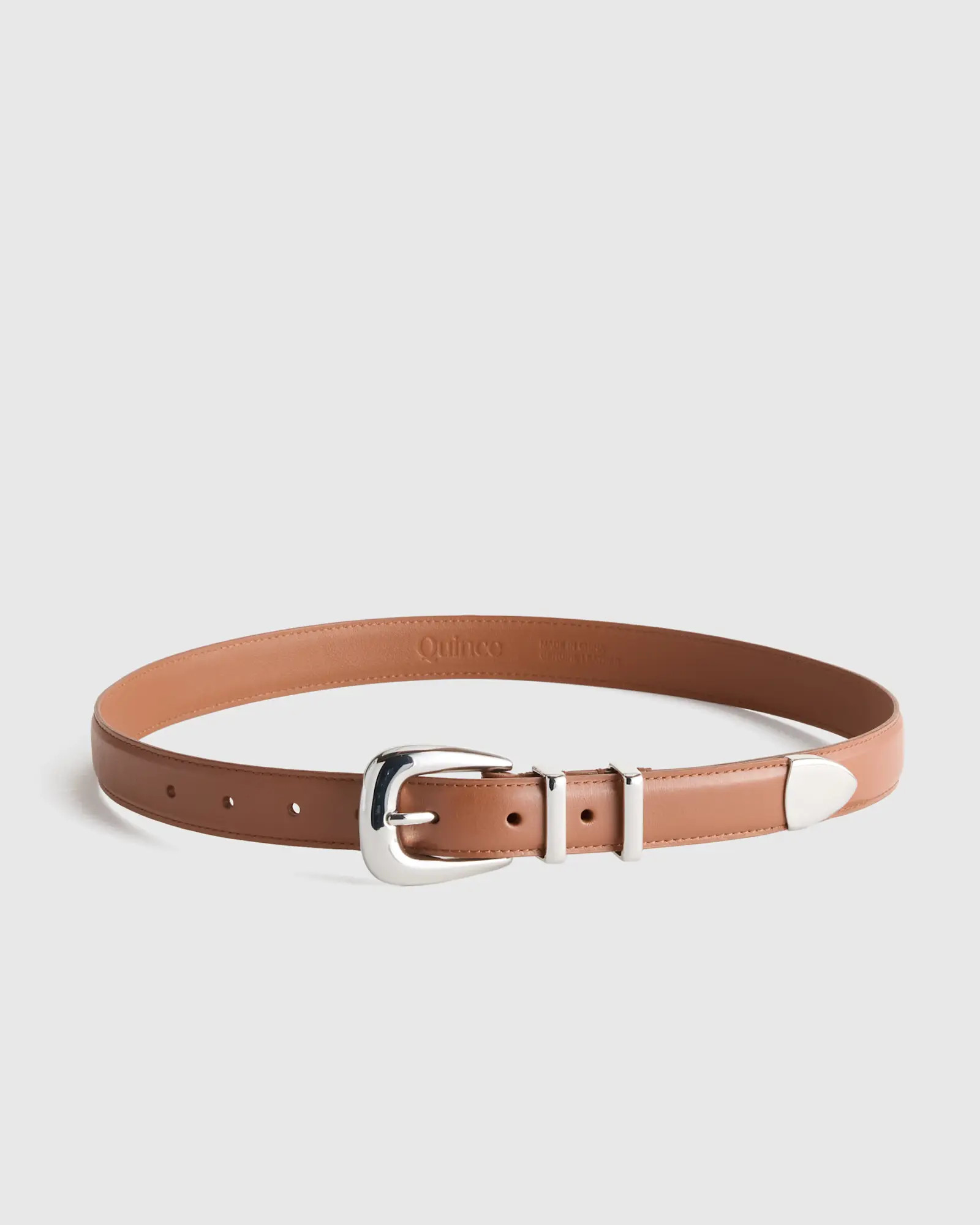 Lola European Leather Western Belt in Nutmeg | Quince
