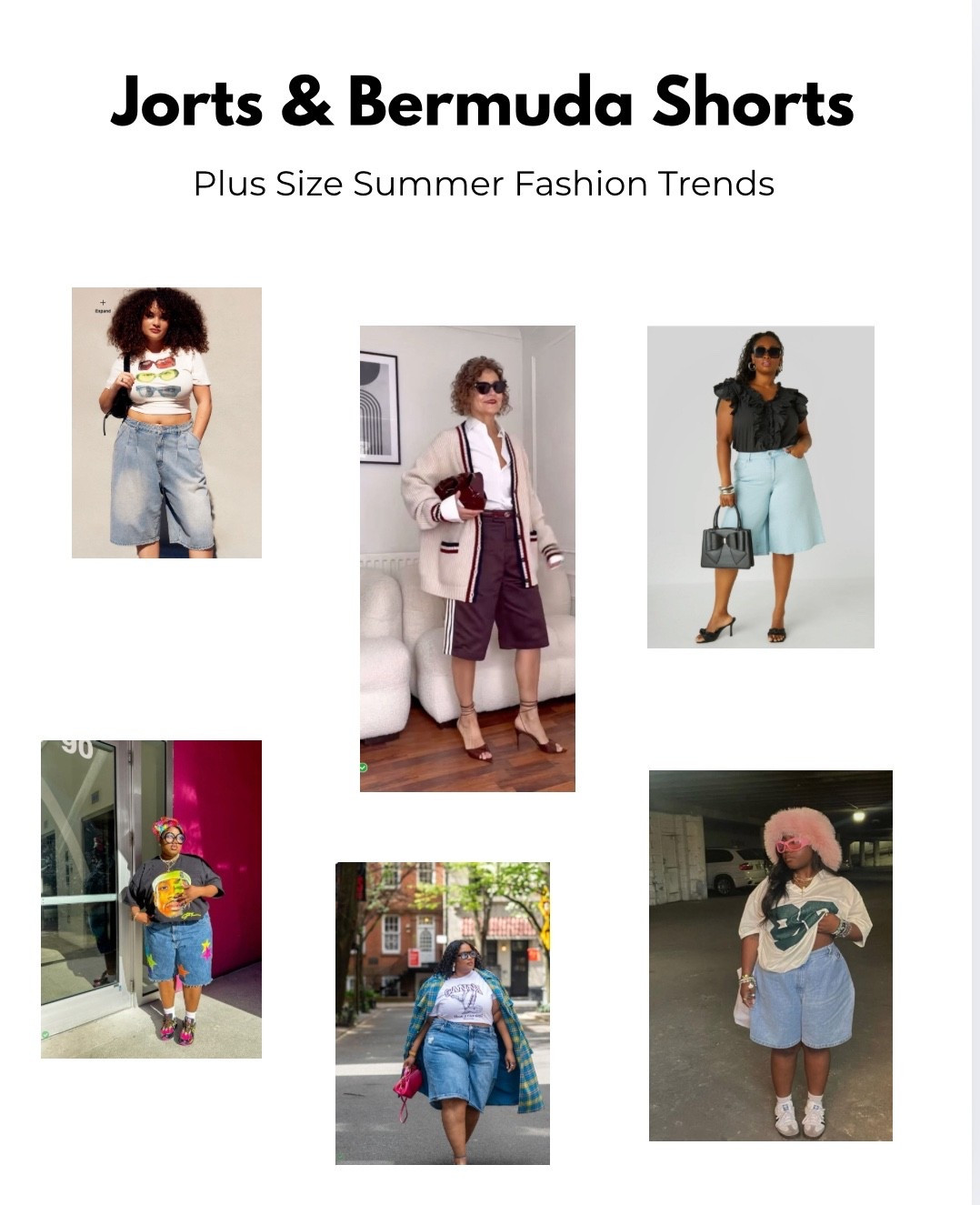 Plus size Jorts and Bermuda shorts. These are a great summer trend. 

#LTKPlusSize #LTKStyleTip #LTKOver40