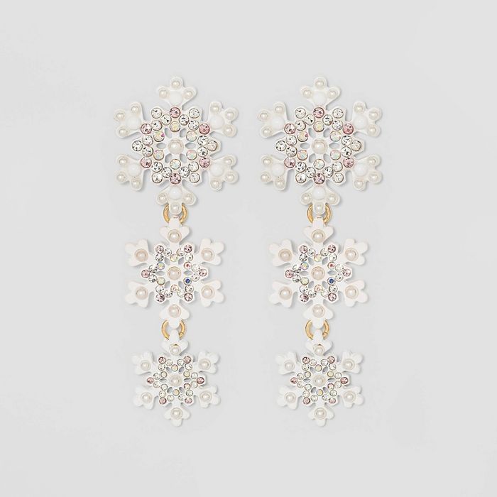 SUGARFIX by BaubleBar Snowflake Drop Earrings - White | Target