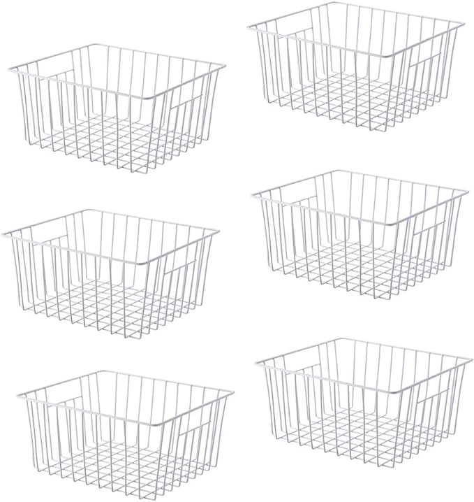Upright Freezer Organizer Bins， Freezer Baskets for 14, 15 cu.ft Standup Freezer, Wire Storage ... | Amazon (US)