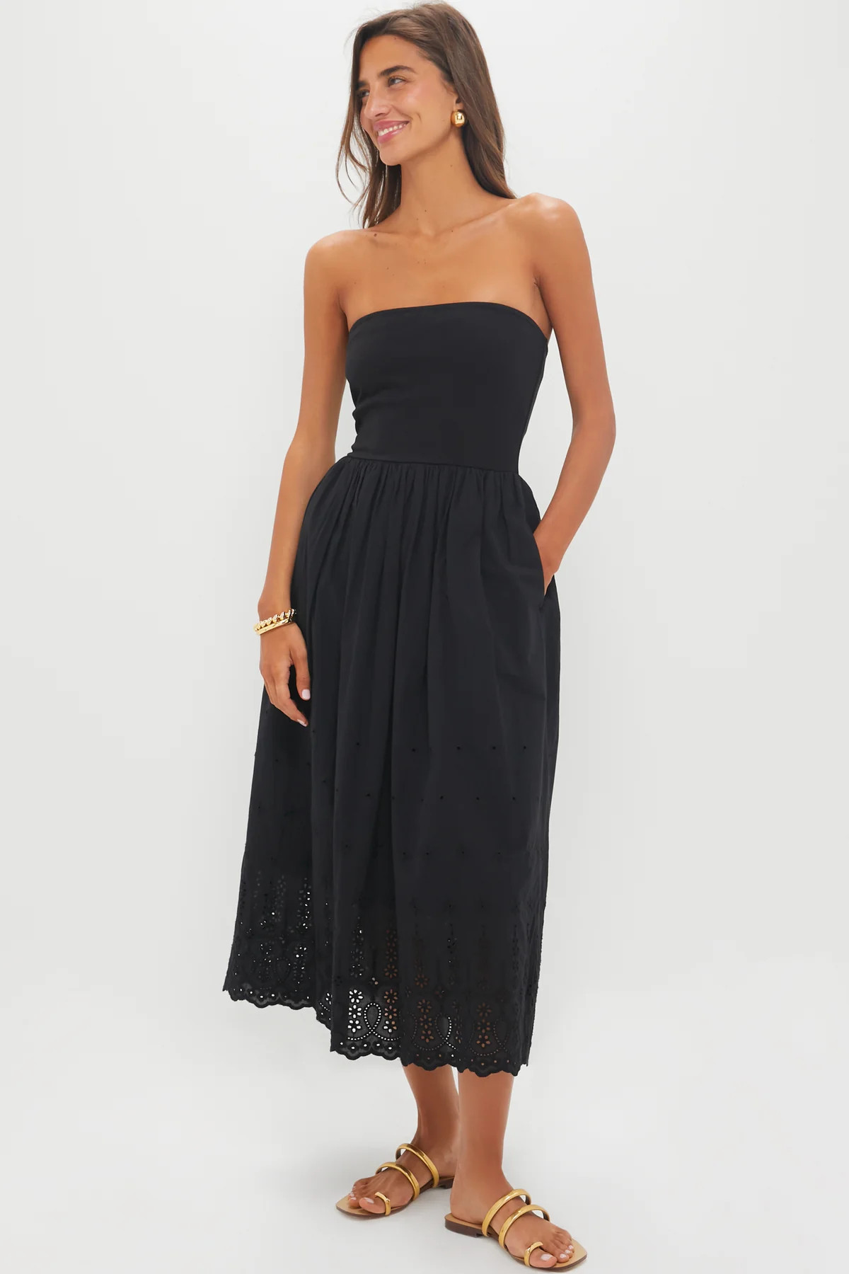 Black Harper Midi Dress | Tuckernuck (US)