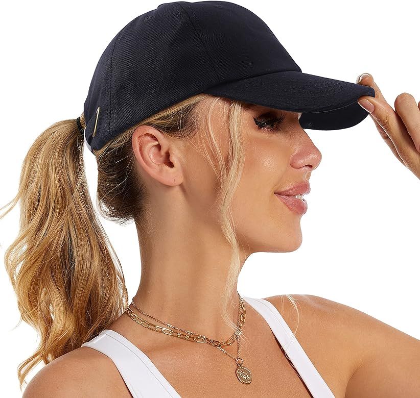 Hat Hut Satin Lined Baseball Cap for Women Satin Lined Baseball Hat for Curly Hair Adjustable Spo... | Amazon (US)