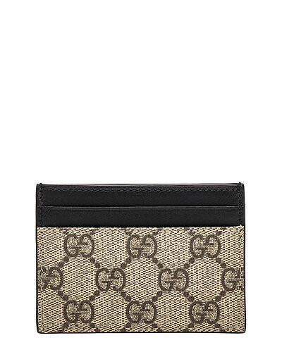 GG Supreme Canvas & Leather Card Case | Rue La La
