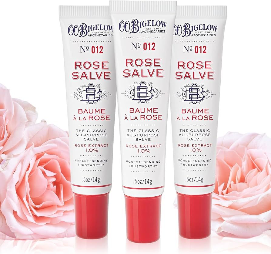 C.O. Bigelow Rose Salve Lip Balm Tubes 3 Pack, All Purpose Salves Moisturizing for Chapped Lips a... | Amazon (US)
