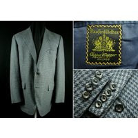 44T Vintage Houndstooth Wool Blazer Jacket Sport Coat By Oxxford Clothes Men's Winter Made in Usa | Etsy (US)