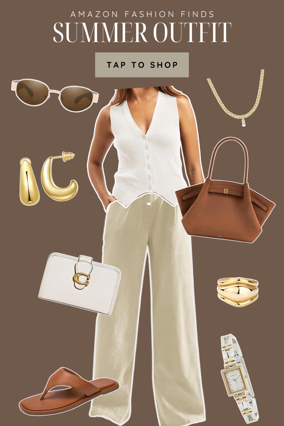 Amazon summer outfit inspo🤎


Chic style, european, beachy, coastal, coach wallet, tan purse, gold jewelry, earrings, watch, sunglasses, neutrals, earth tones, necklace, ring, brown sandald

#LTKWorkwear #LTKStyleTip #LTKItBag