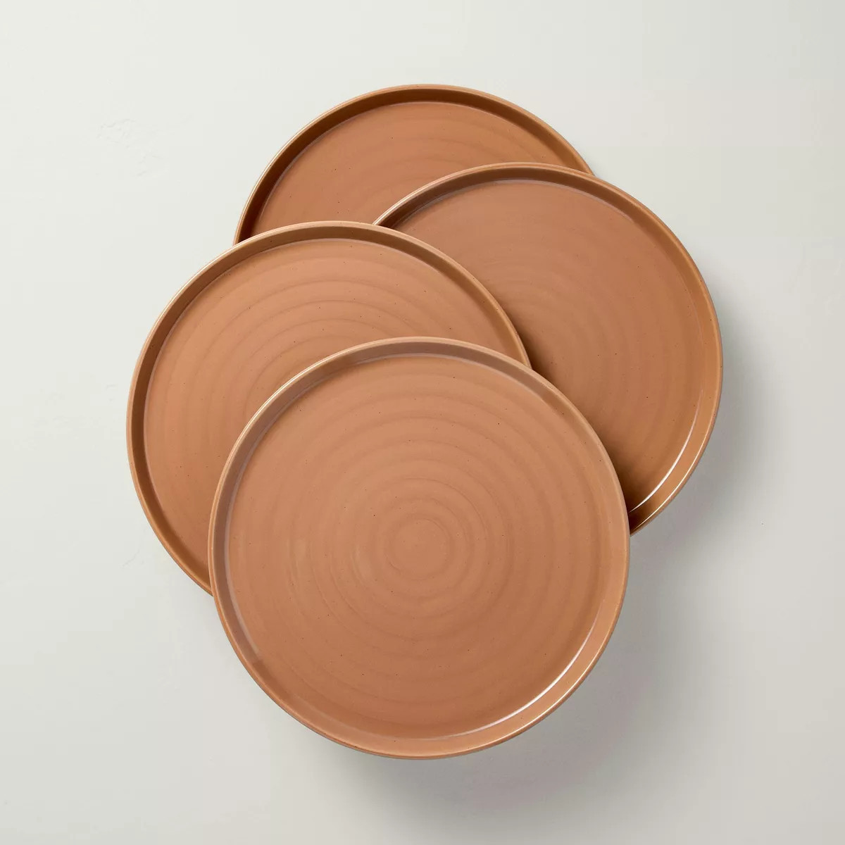 4pk 10" Flared Brim Stoneware Dinner Plate Cosmic Rust - Hearth & Hand™ with Magnolia | Target