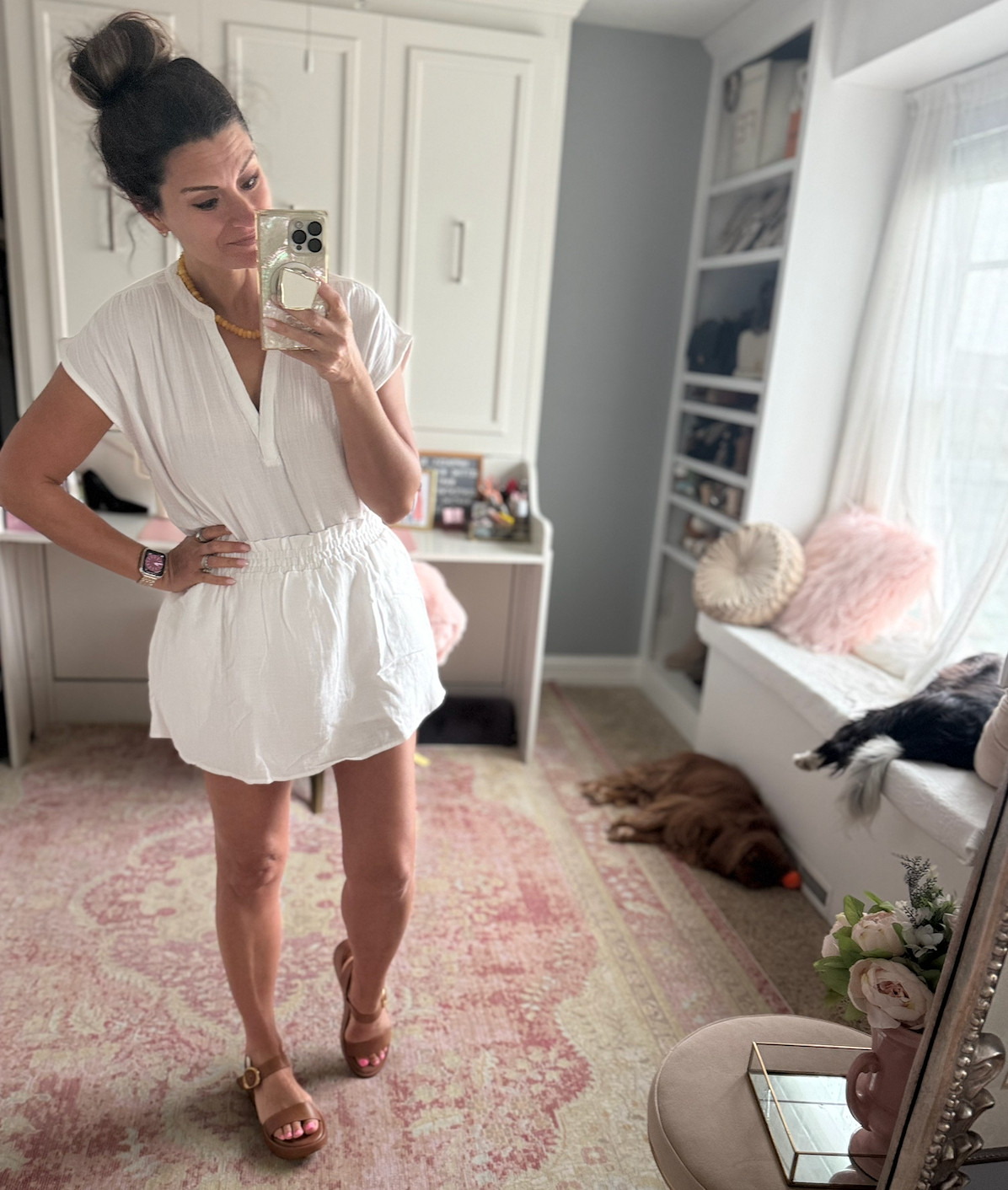 All white look for summer 

 