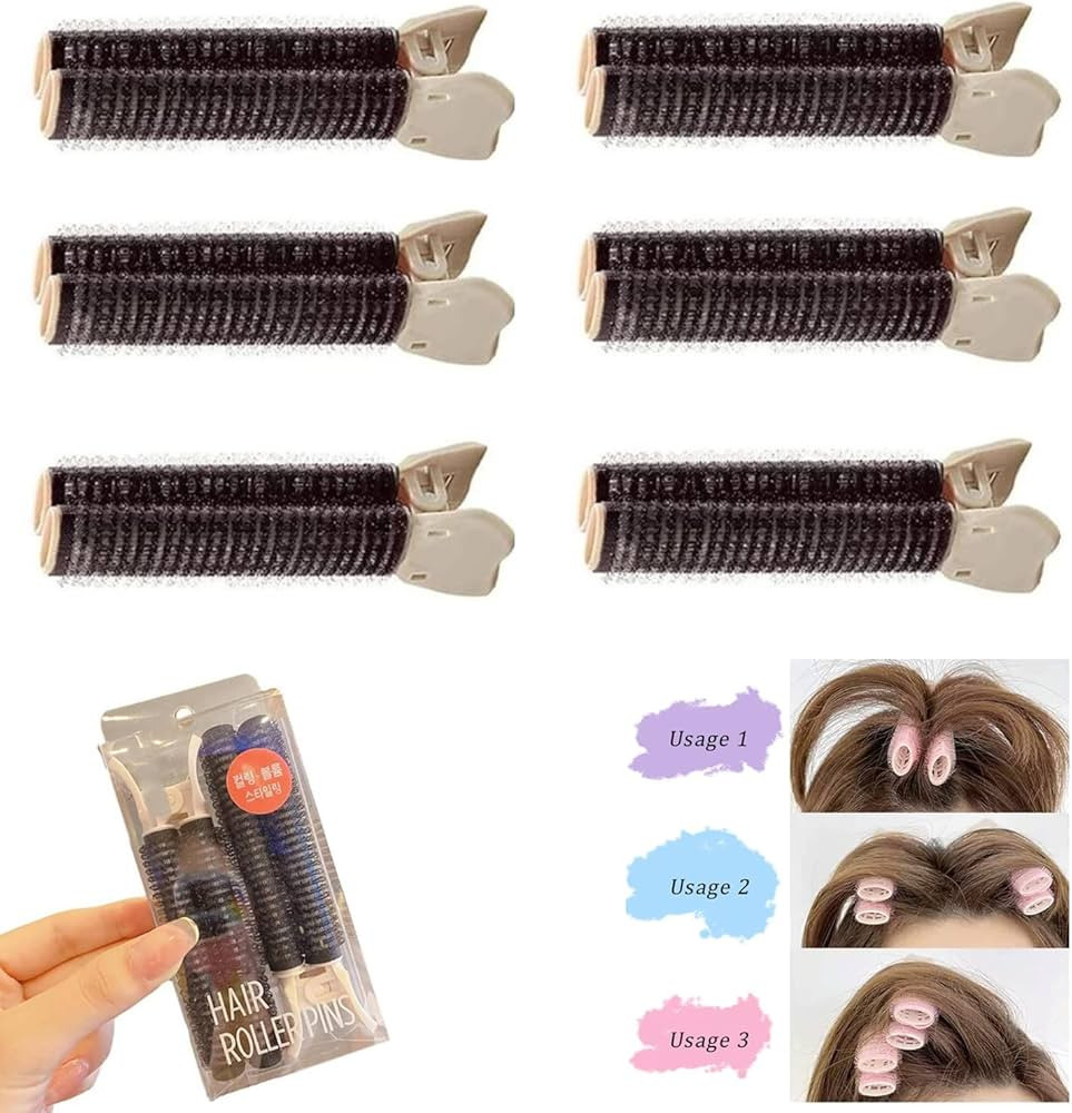 6pcs Volumizing Hair Clips, Volumizing Hair Root Clips Bangs Curler, Hair Volumizing Clips (Black... | Amazon (US)