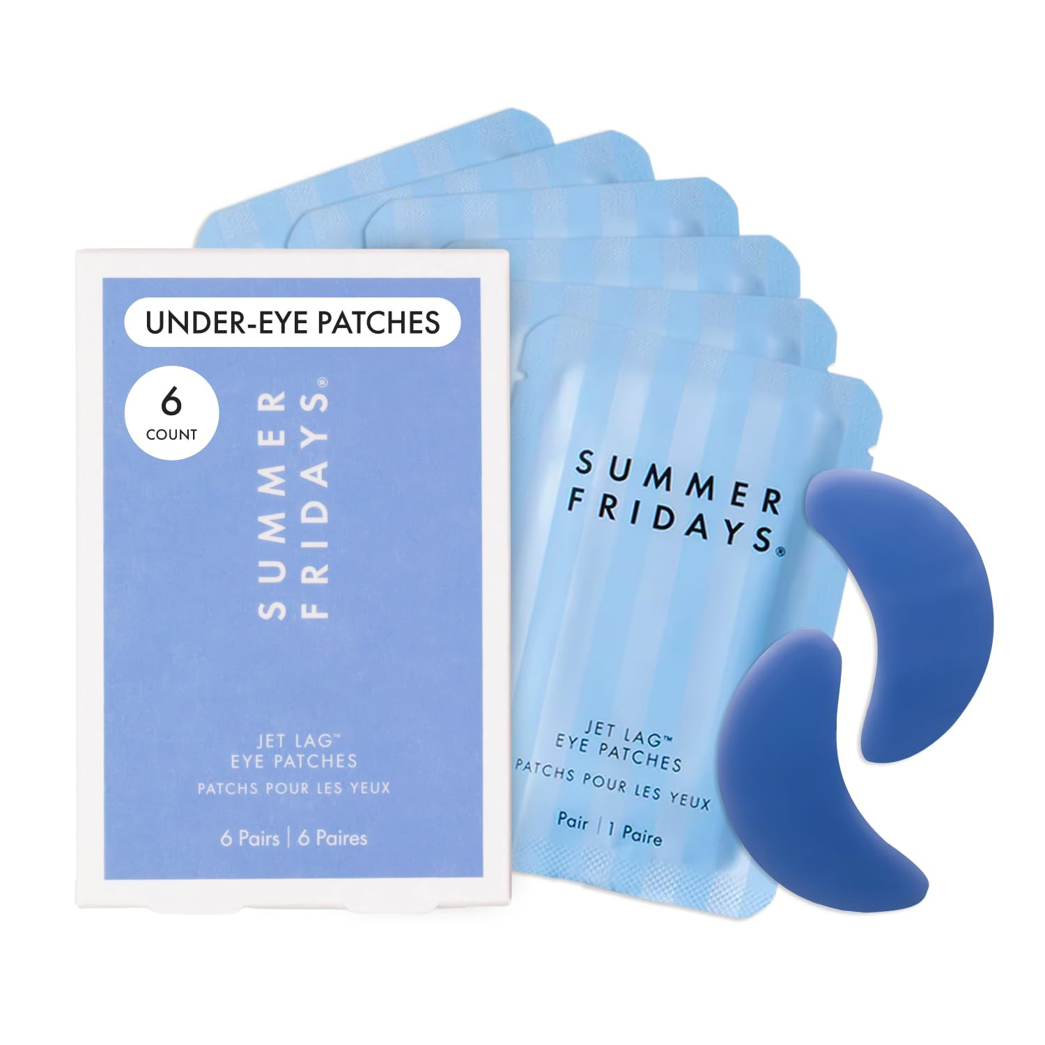 Summer Fridays Jet Lag Hydrating Eye Patches - De-puffing Hydrogel Under Eye Masks with Hyaluroni... | Amazon (US)