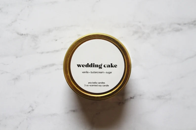 Wedding Cake Candle - Bakery Scented Candle - Small Bridesmaid Proposal Gift | Etsy (US)