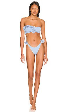 La Reveche Rasha Bandeau Bikini Set in Sky from Revolve.com | Revolve Clothing (Global)