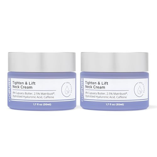 goPure Neck Firming Cream, Pack of 2 - Anti-Aging Neck Cream for Tightening and Wrinkles for an Even Skin Tone and Neck Lift - With Pro-Active Firming Complex, 1.7 oz | Amazon (US)