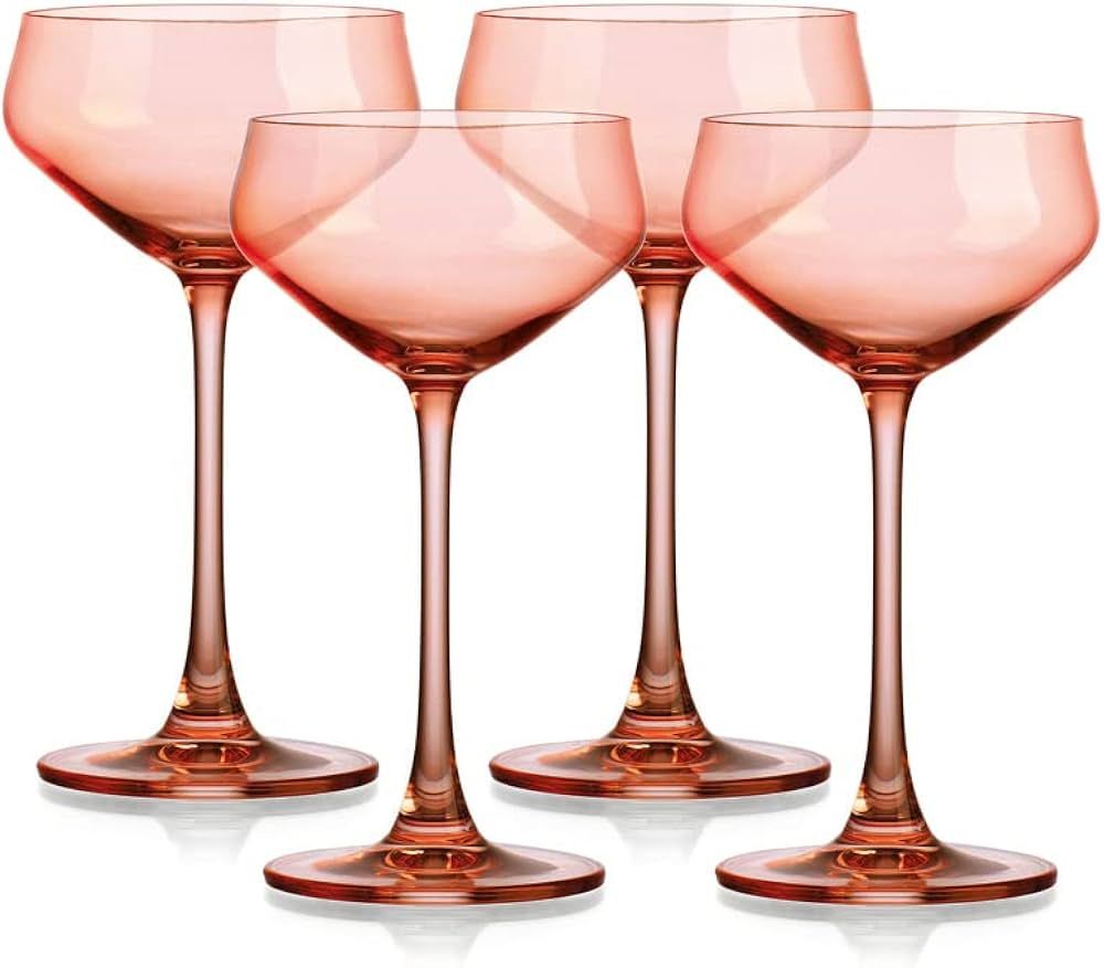 Godinger Martini Glasses, Coupe Cocktail Glasses, European Martini Glass Cocktail Glass Set of 4,... | Amazon (US)