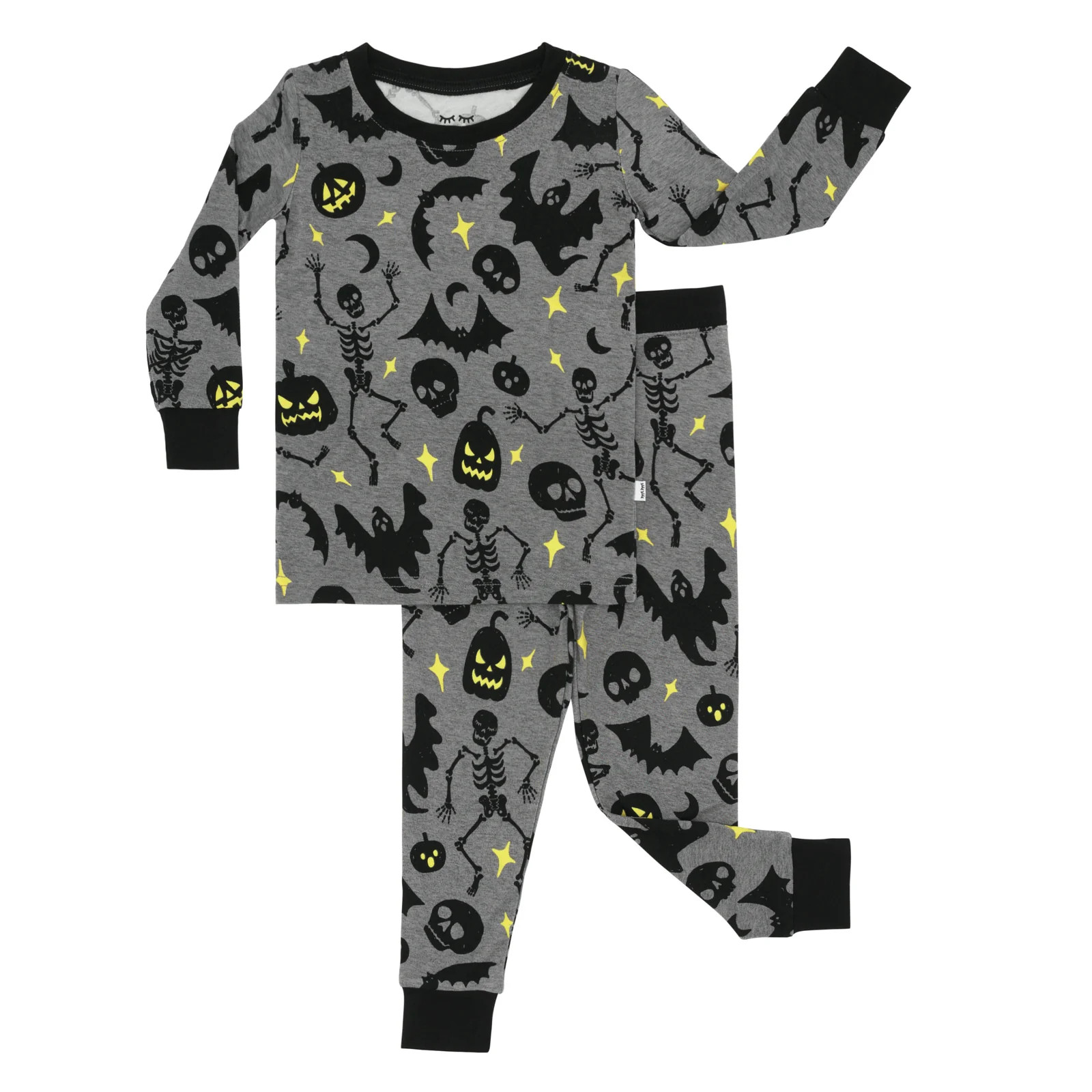 Gray Glowing Ghouls Two-Piece Pajama Set | Little Sleepies