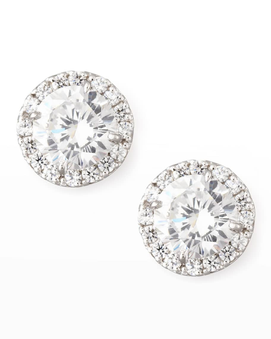 Sterling Silver 1.5ct Pave Stud Earrings | Neiman Marcus