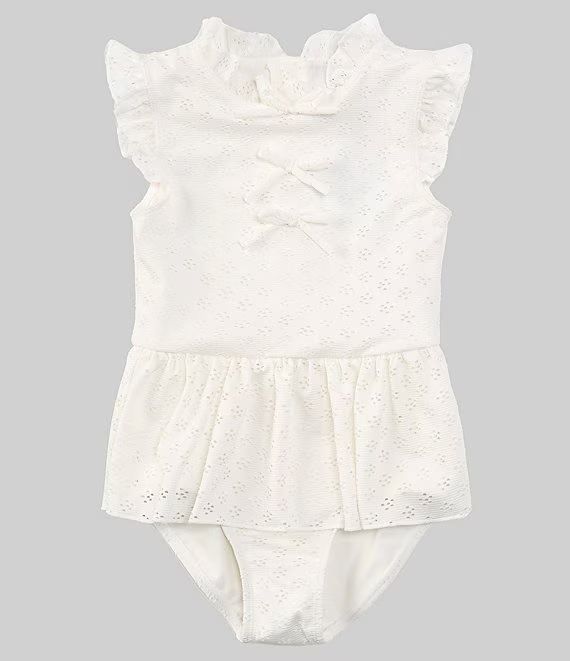 Edgehill Collection x The Broke Brooke Little Girls 2T-6X Elle Eyelet One Piece Swimsuit | Dillar... | Dillard's