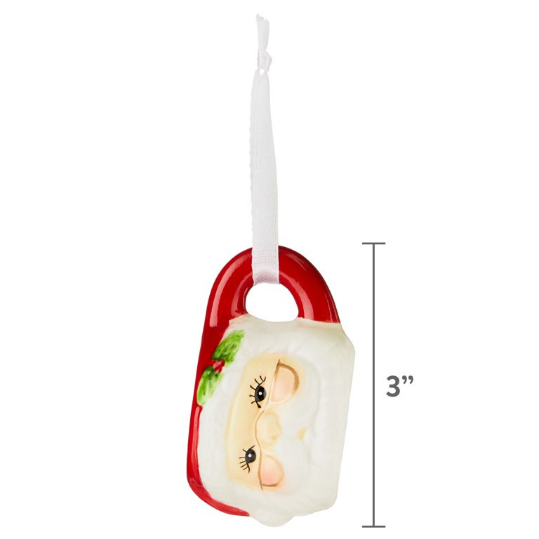 Mr. Christmas Miniature Santa Mug Hanging Ornament Decoration, Red, 1.45" - Walmart.com | Walmart (US)