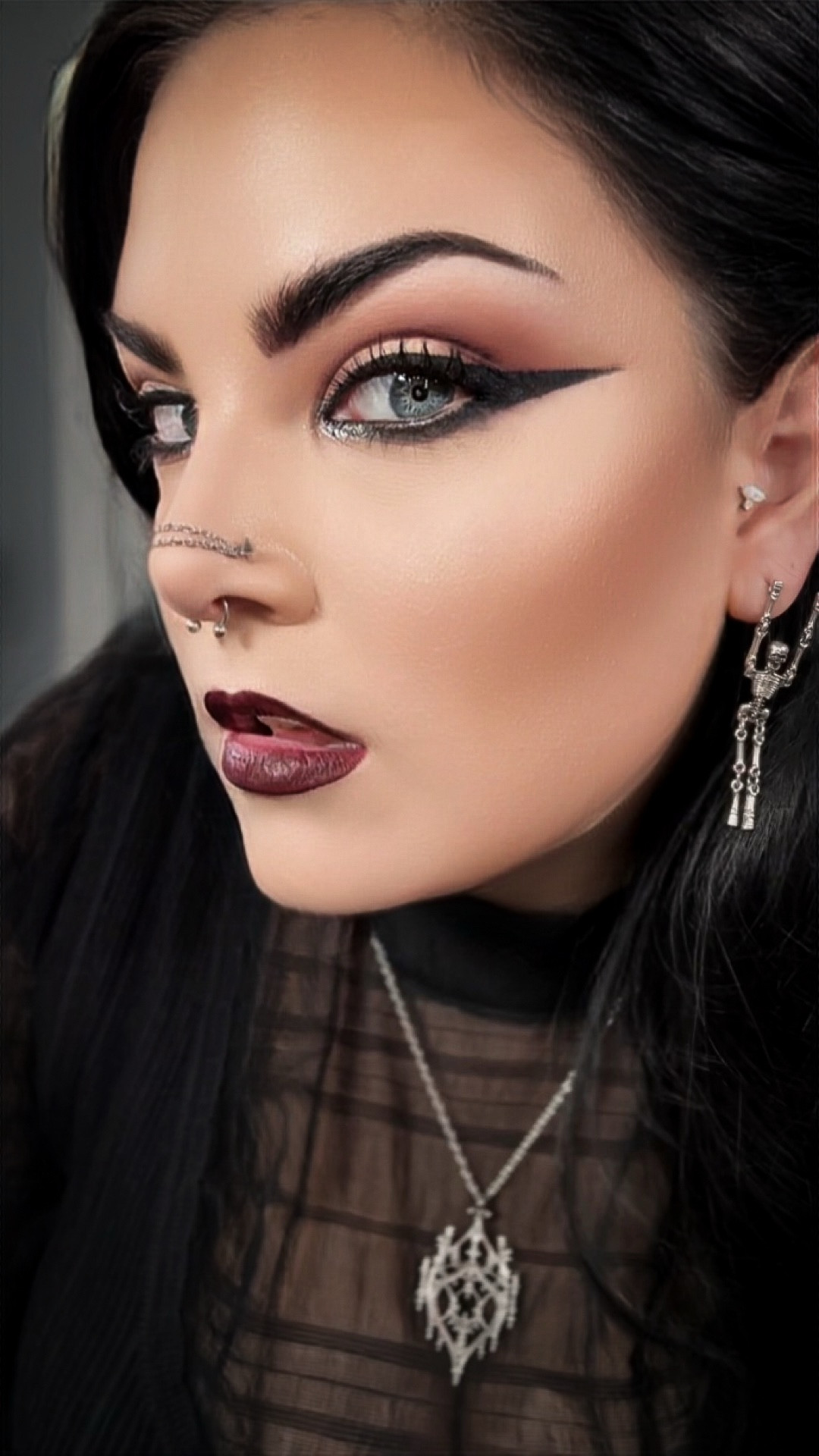 I’ve almost hit pan on this gel liner from @palladiobeauty and I’m still obsessed 🖤

I always use some tape and a super small angled brush, this liner is basically goof proof and doesn’t dry out for those super sharp wings! 🪽 
.
.
.
#altbeauty #wingedliner #gelliner #blackliner #gothmakeuplook #alternativemakeup #altmakeup #altgirlsofinstagram #softgothaesthetic #moderngoth #gothstyle #palladiobeauty #gothgirl 

#LTKBeauty #LTKselfcare #LTKgrwm