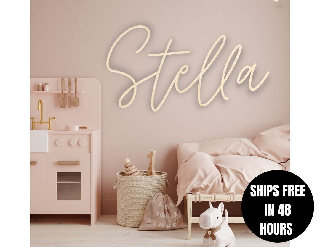 Custom Wood Name Sign for Nursery Girl, Boy, Over Crib Sign, Baby Name Sign, Family Name Sign, Cu... | Etsy (US)