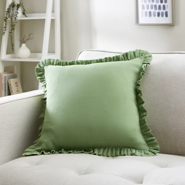 Frilled Gauze Square Cushion | Dunelm (migrated)