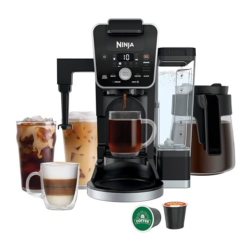 Ninja CFP451CO DualBrew System 14-Cup Coffee Maker, Single-Serve Pods & Grounds, 4 Brew Styles, Built-In Fold Away Frother, 70-oz. Water Reservoir & Carafe, Black (Renewed) | Amazon (US)
