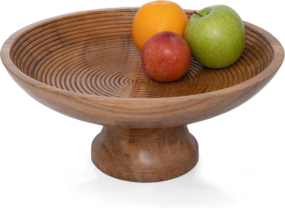 Folkulture Wood Fruit Bowl or Rustic Fruit Bowls for Farmhouse Décor or Mothers Day Gifts, Fruit... | Amazon (US)