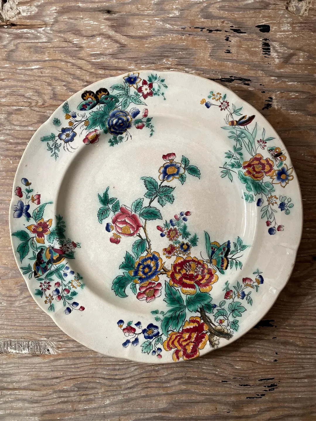 Antique Ironstone Floral Plate - Early Copeland and Garrett Late Spode - Crazing - Stained - Etsy | Etsy (US)