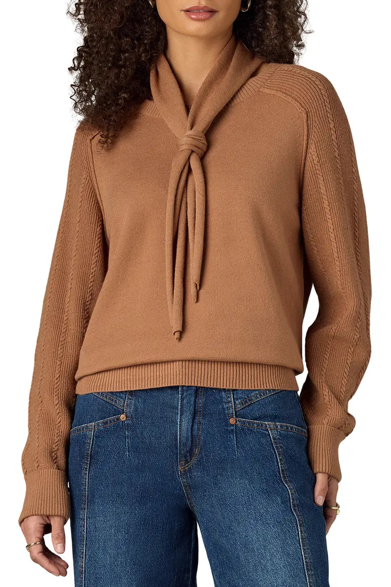 Tie Neck Sweater (Women) | Nordstrom | Nordstrom