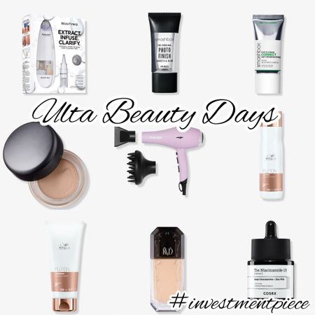 From primer to facial tools to makeup and hair- get 50% off these select products for @ultas beauty days #investmentpiece 

#LTKsalealert #LTKfindsunder100 #LTKbeauty