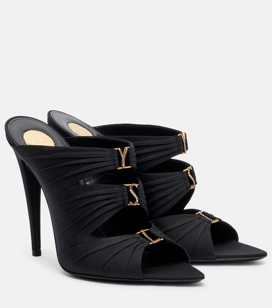 Emilie 110 crêpe satin mules | Mytheresa (UK)