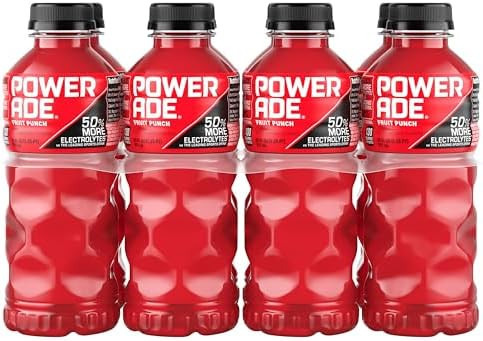 Powerade Fruit Punch, Electrolyte Enhanced Sports Drink, 20 Fl Oz Bottles, 8 Pack | Amazon (US)