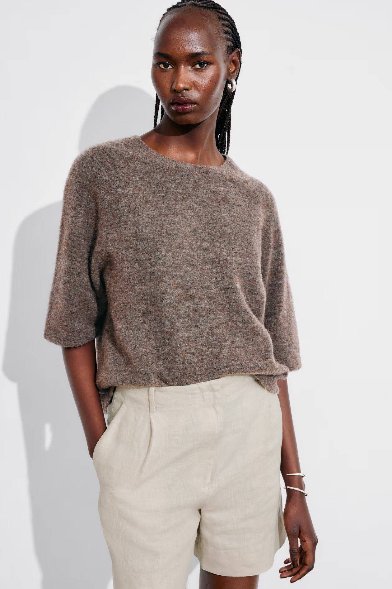 Alpaca-Blend Knitted Top | H&M (UK, MY, IN, SG, PH, TW, HK)