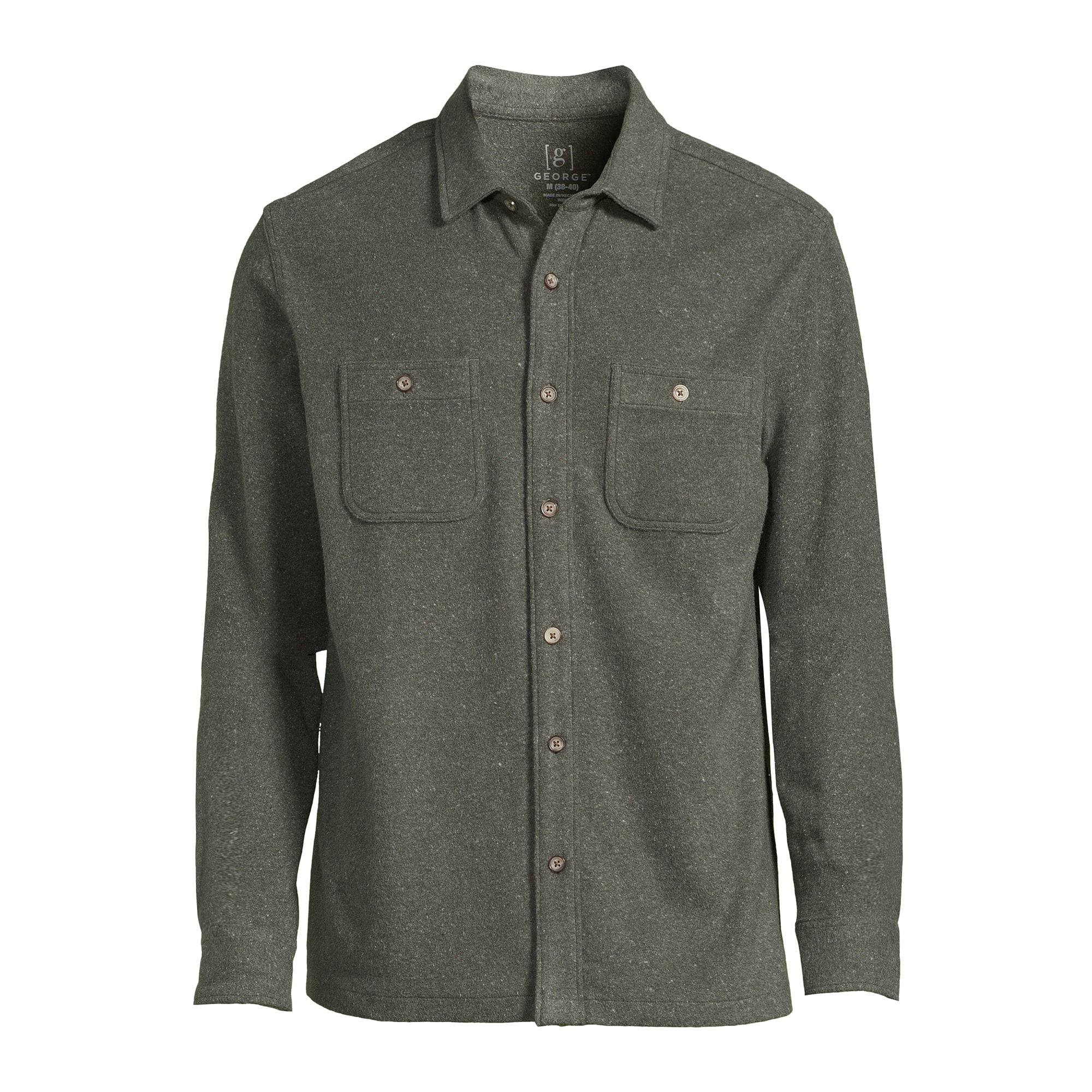 George Men's Long Sleeve Over Shirt, Sizes S-3XL | Walmart (US)