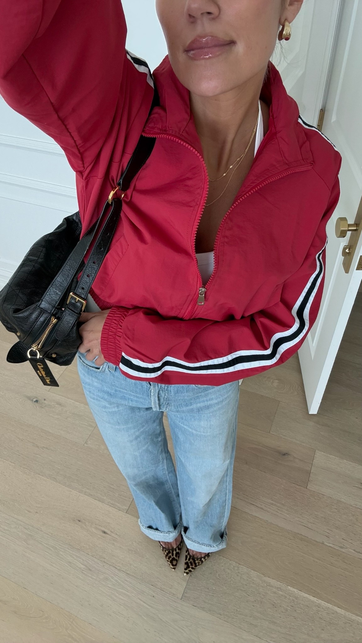 Spring outfit 💫 red jacket under $100 from @Revolve 

#LTKSeasonal #LTKOver40 #LTKootd