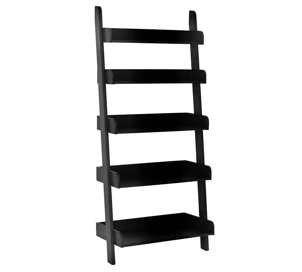 Studio Ladder Shelf, Black, 33.75""L x 75""H | Pottery Barn (US)