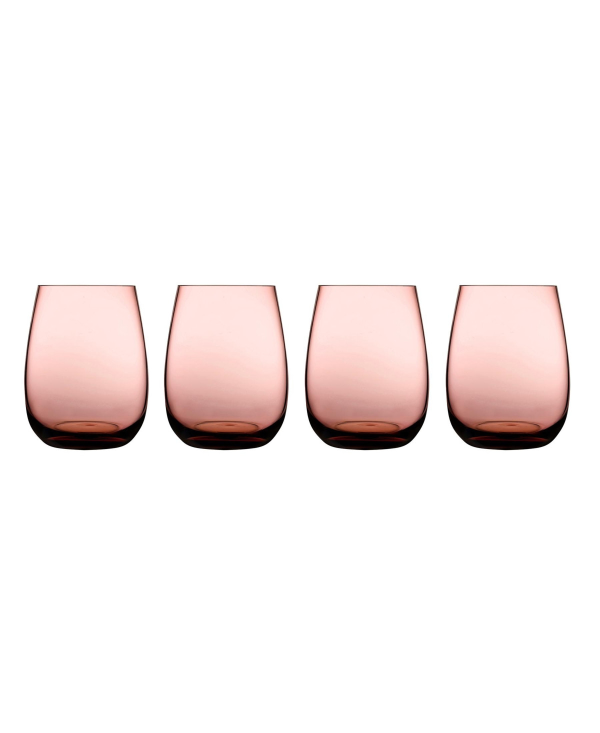 Nude Glass Colored U Tumblers, Set of 4 - Caramel | Macy's