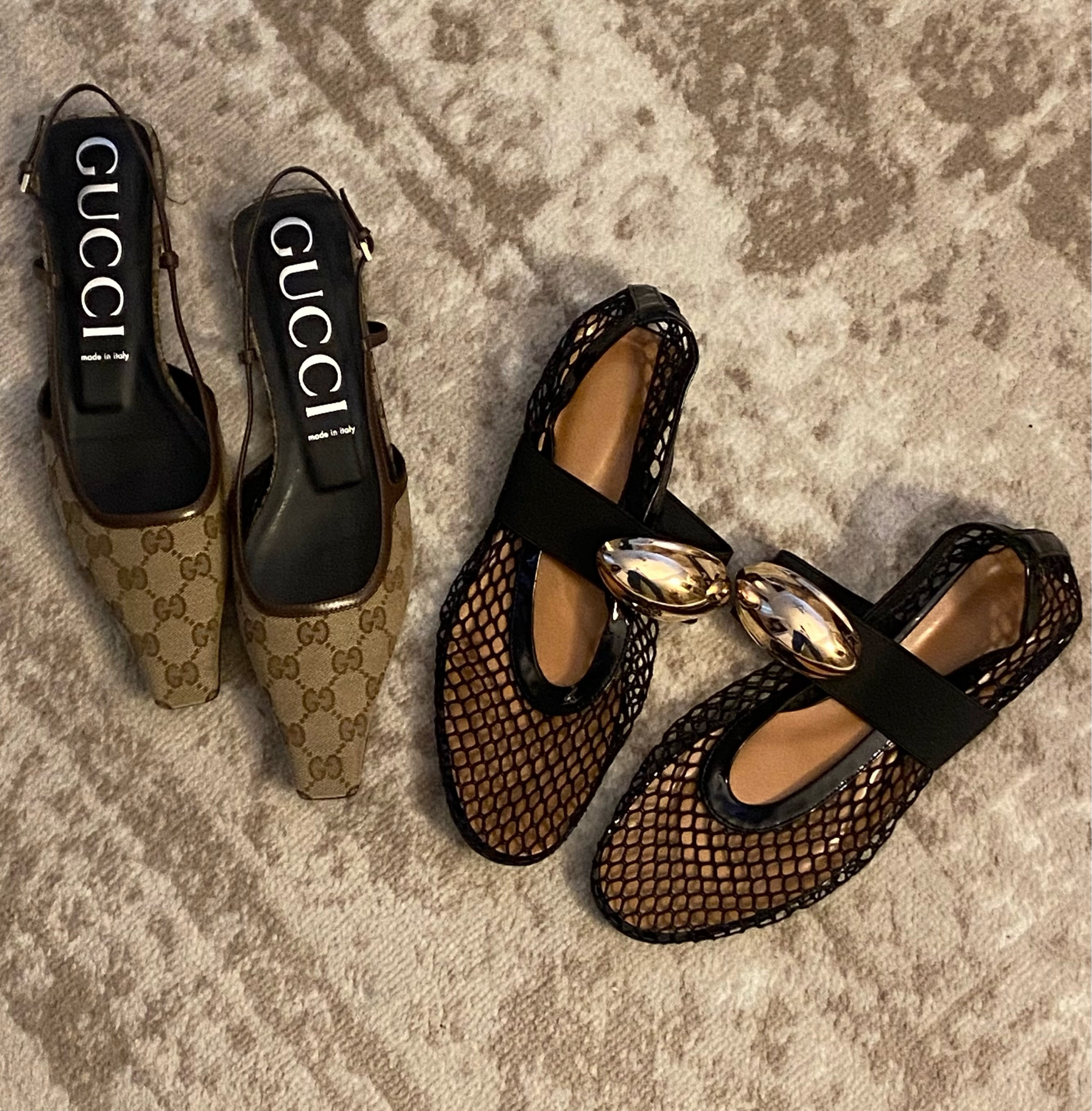 Gucci slingback flats and Alaia inspired mesh flats with gold buckle 

#LTKShoeCrush #LTKStyleTip #LTKWorkwear