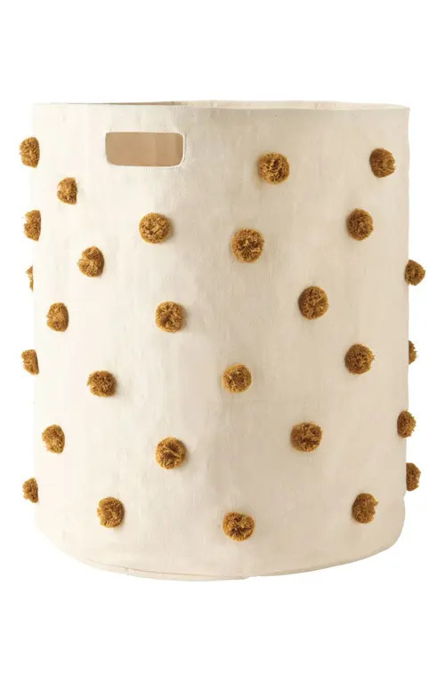 Pehr Pompom Canvas Hamper in Dijon at Nordstrom | Nordstrom