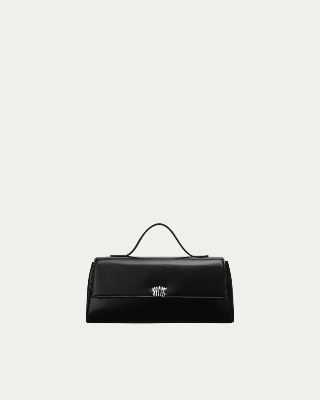 Shell Clutch Black Gloss | Freja New York