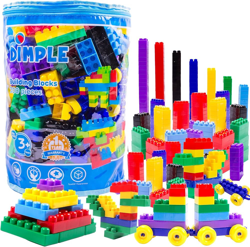 Dimple Building Blocks for Toddler (300 Pcs) Stacking Toys & Puzzle Games for Learning and STEM F... | Amazon (US)
