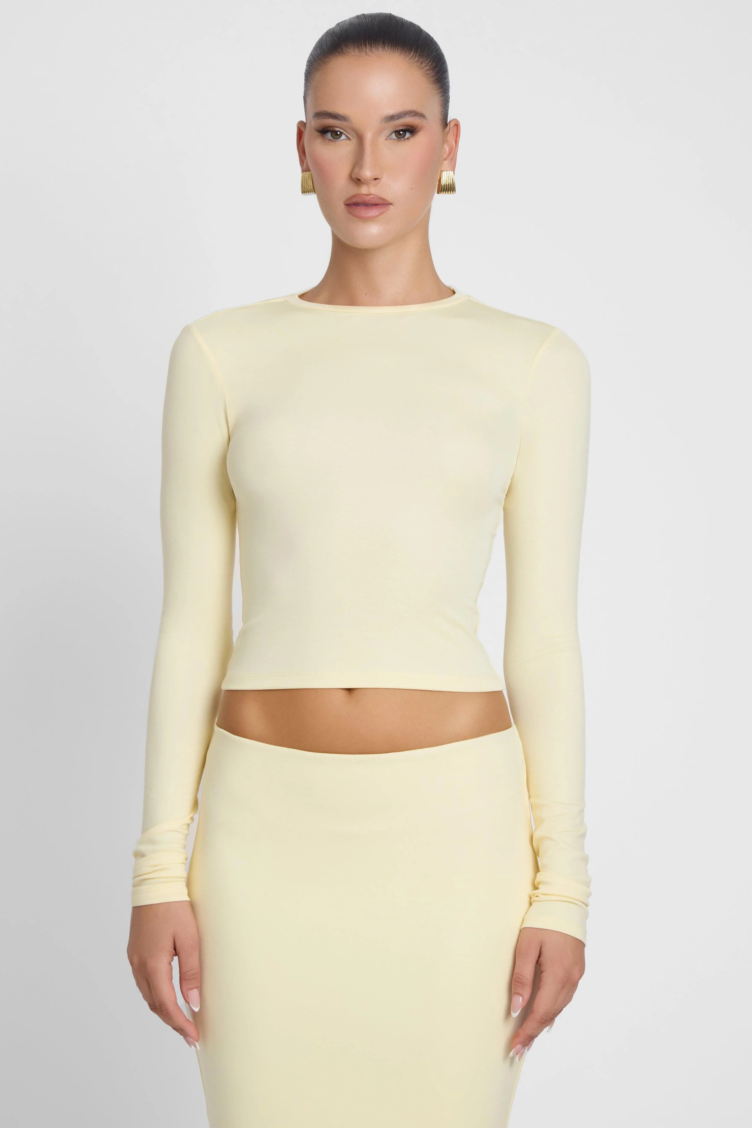 Everyday Jersey Long Sleeve Top - Yellow | LEAU | LEAU (US)
