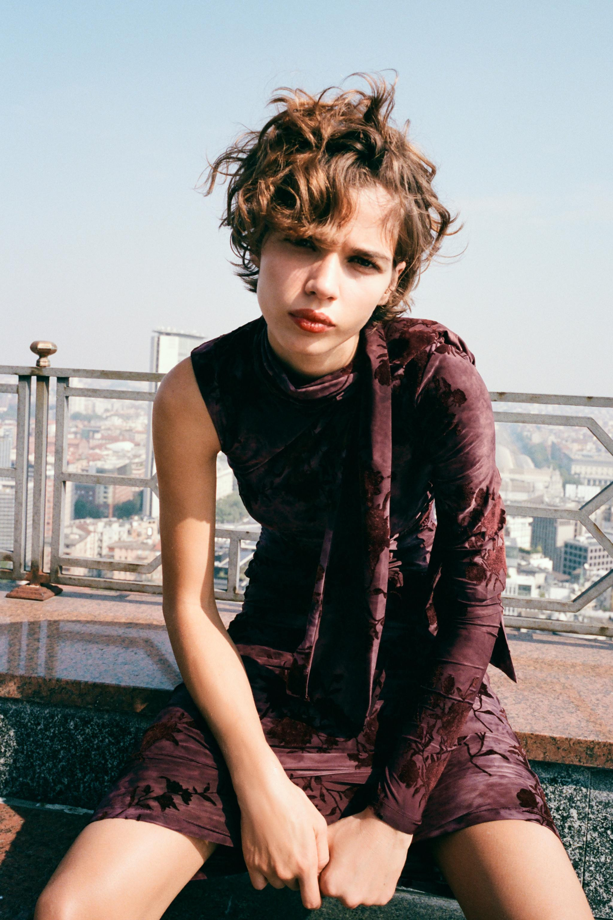 LONG SCARF PRINT DRESS | Zara US