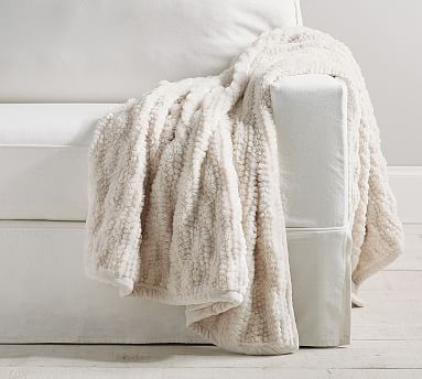 Faux Fur Honeycomb Throws | Pottery Barn (US)