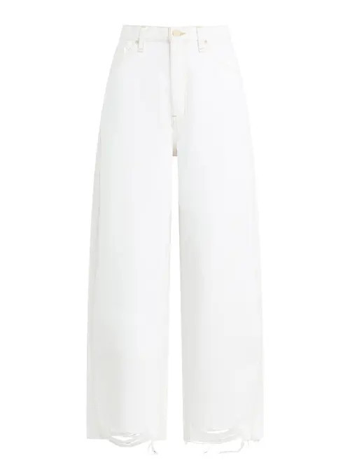 Hudson Jeans Bailey Relaxed Barrel Jean in White at Nordstrom, Size 27 | Nordstrom