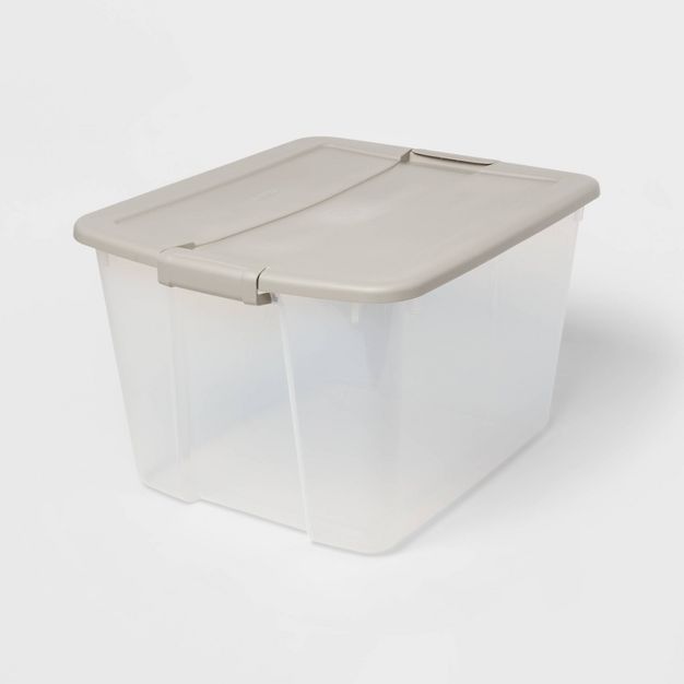 66qt Latching Clear with Gray Lid - Brightroom™ | Target
