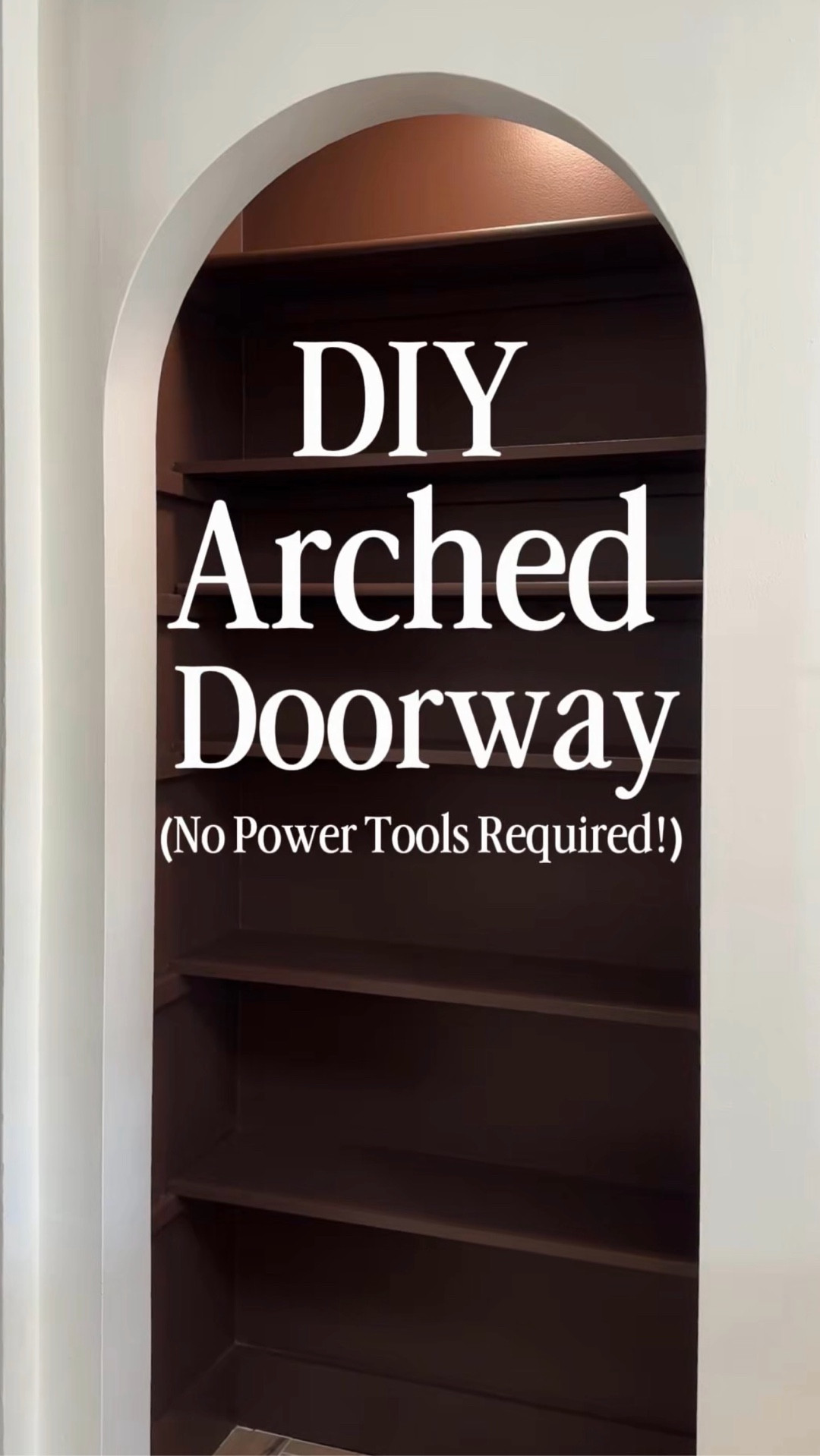 Save this — this pantry basically broke the internet.

This arched doorway ended up being one of my most popular DIYs of 2025 and honestly, I get why. No power tools, just custom 3D-printed arches, glue, drywall mud, sanding, then texture + paint. That’s it.

Low-key trying to convince myself every doorway doesn’t need an arch now.

Number nine of my most popular DIYs from 2025 — number eight is next.

#DIYHome #HomeDIY #ArchedDoorway #PantryDIY #DIYProjects #CozyHome #HomeRenovation 
