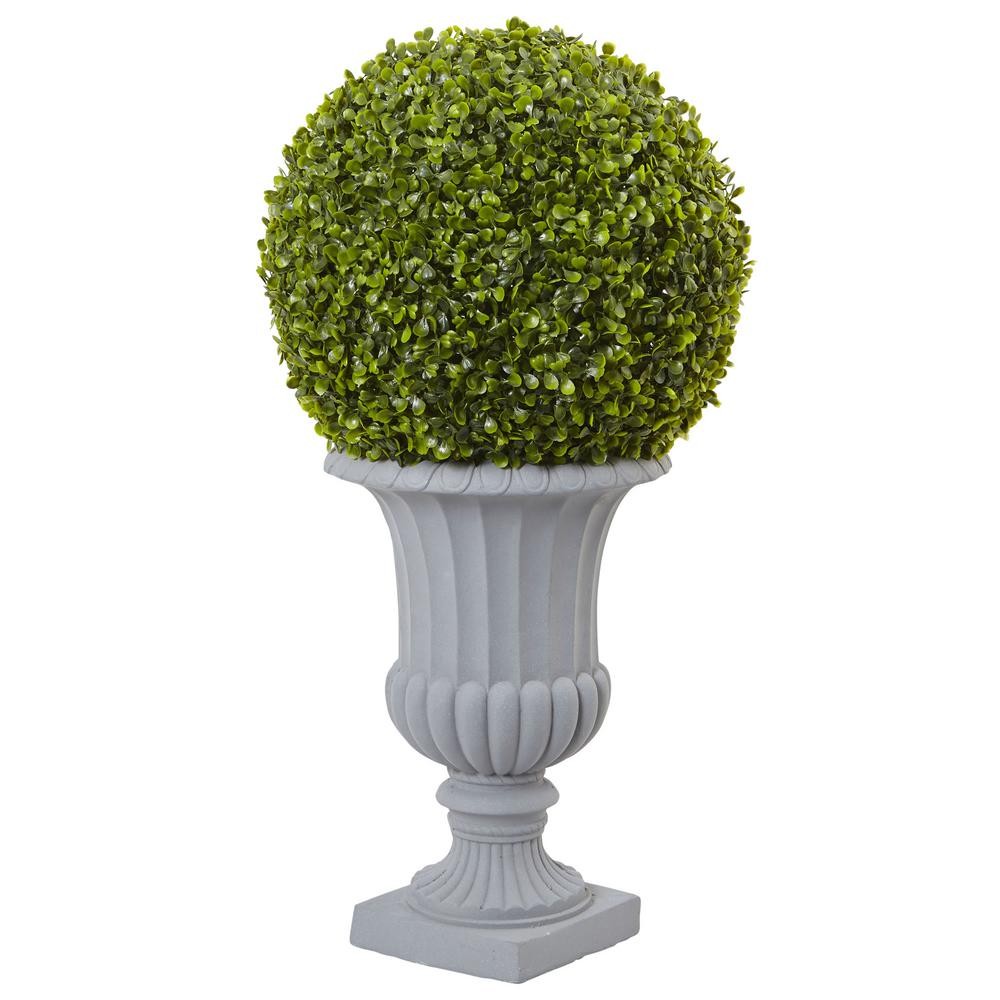2.5 ft. Boxwood Topiary with Urn (Indoor/Outdoor) | The Home Depot
